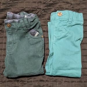Green toddler pants bundle